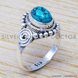 Turquoise 925 Sterling Silver Ring (SJWR-521)