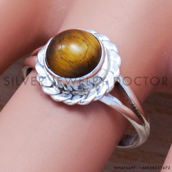Tiger Eye 925 Sterling Silver Ring (SJWR-525) Tiger Eye 925 Sterling Silver Ring (SJWR-525)