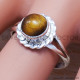 Tiger Eye 925 Sterling Silver Ring (SJWR-525)
