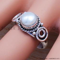 Pearl 925 Sterling Silver Ring (SJWR-526) Pearl 925 Sterling Silver Ring (SJWR-526)