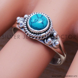 Turquoise 925 Sterling Silver Ring (SJWR-527) Turquoise 925 Sterling Silver Ring (SJWR-527)