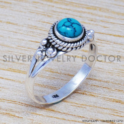 Turquoise 925 Sterling Silver Ring (SJWR-527)
