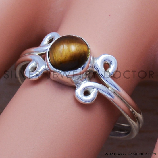 Tiger Eye 925 Sterling Silver Ring (SJWR-529) Tiger Eye 925 Sterling Silver Ring (SJWR-529)