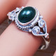 Beautiful Malachite Gemstone 925 Sterling Silver Wholesale Price Finger Ring SJWR-537