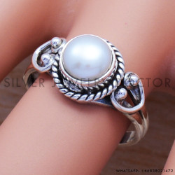 Pearl 925 Sterling Silver Ring (SJWR-541) Pearl 925 Sterling Silver Ring (SJWR-541)