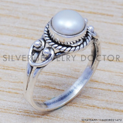 Pearl 925 Sterling Silver Ring (SJWR-541)