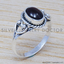 Garnet 925 Sterling Silver Ring (SJWR-544)