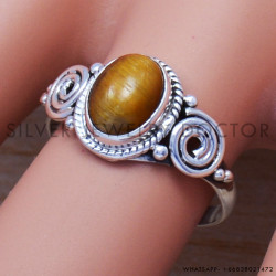 Tiger Eye 925 Sterling Silver Ring (SJWR-545) Tiger Eye 925 Sterling Silver Ring (SJWR-545)