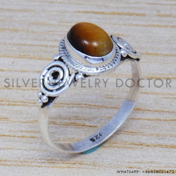 Tiger Eye 925 Sterling Silver Ring (SJWR-545)