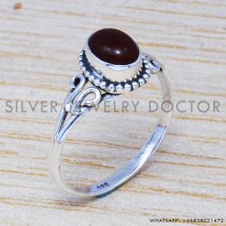 Carnelian 925 Sterling Silver Ring (SJWR-546)