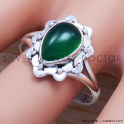 Green Onyx 925 Sterling Silver Ring (SJWR-550)