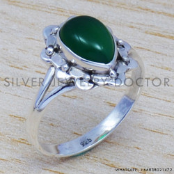 Green Onyx 925 Sterling Silver Ring (SJWR-550)