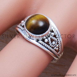 Tiger Eye 925 Sterling Silver Ring (SJWR-551) Tiger Eye 925 Sterling Silver Ring (SJWR-551)