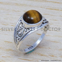 Tiger Eye 925 Sterling Silver Ring (SJWR-551)