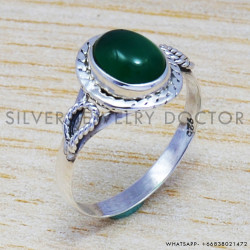 Green Onyx 925 Sterling Silver Ring (SJWR-556)