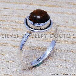 Tiger Eye 925 Sterling Silver Ring (SJWR-557)