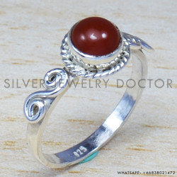 Carnelian 925 Sterling Silver Ring (SJWR-561)