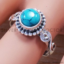 Turquoise 925 Sterling Silver Ring (SJWR-564) Turquoise 925 Sterling Silver Ring (SJWR-564)