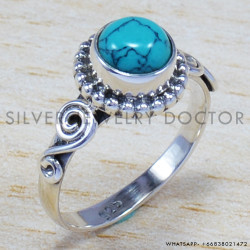 Turquoise 925 Sterling Silver Ring (SJWR-564)