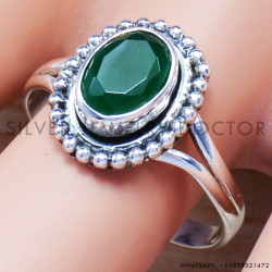 Green Onyx 925 Sterling Silver Ring (SJWR-566) Green Onyx 925 Sterling Silver Ring (SJWR-566)