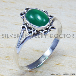 Green Onyx 925 Sterling Silver Ring (SJWR-568)