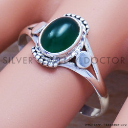 Green Onyx 925 Sterling Silver Ring (SJWR-571) Green Onyx 925 Sterling Silver Ring (SJWR-571)
