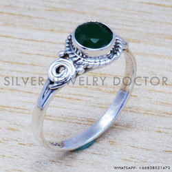 Green Onyx 925 Sterling Silver Ring (SJWR-572)