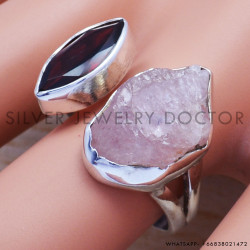 Rose Quartz 925 Sterling Silver Ring (SJWR-575) Rose Quartz 925 Sterling Silver Ring (SJWR-575)