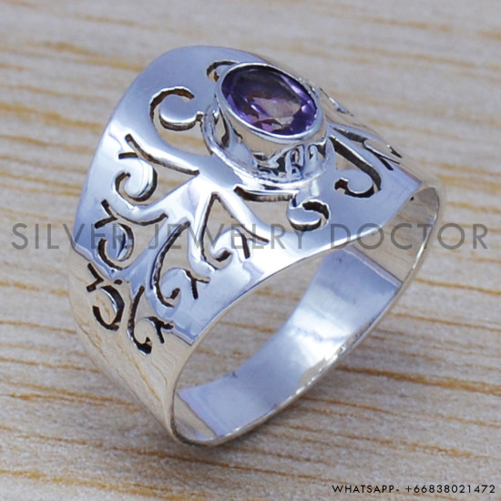 Amethyst 925 Sterling Silver Ring (SJWR-577) Amethyst 925 Sterling Silver Ring (SJWR-577)