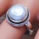 Authentic Pearl Gemstone Jewelry 925 Sterling Silver Anniversary Gift Ring SJWR-578