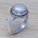 Authentic Pearl Gemstone Jewelry 925 Sterling Silver Anniversary Gift Ring SJWR-578