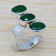 Beautiful Emerald Gemstone Jewelry 925 Sterling Silver Fancy Finger Ring SJWR-582