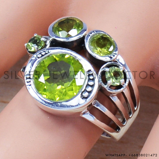 Peridot 925 Sterling Silver Ring (SJWR-587) Peridot 925 Sterling Silver Ring (SJWR-587)