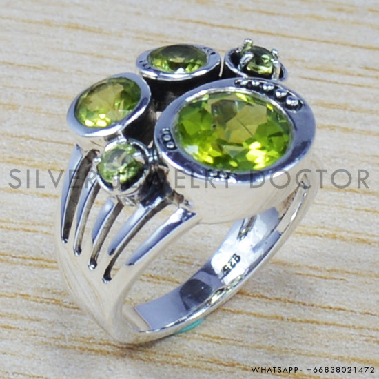 Peridot 925 Sterling Silver Ring (SJWR-587) Peridot 925 Sterling Silver Ring (SJWR-587)