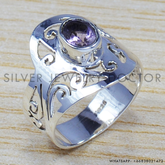 Amethyst 925 Sterling Silver Ring (SJWR-588) Amethyst 925 Sterling Silver Ring (SJWR-588)