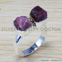 Ruby 925 Sterling Silver Ring (SJWR-592)