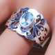 Beautiful Blue Topaz Gemstone 925 Sterling Silver New Fine Jewelry Ring SJWR-597