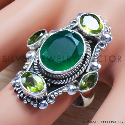 Peridot 925 Sterling Silver Ring (SJWR-599) Peridot 925 Sterling Silver Ring (SJWR-599)