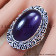 925 Sterling Silver Jewelry Amethyst Gemstone Traditional Look Rings SJWR-623 925 Sterling Silver Jewelry Amethyst Gemstone Traditional Look Rings SJWR-623