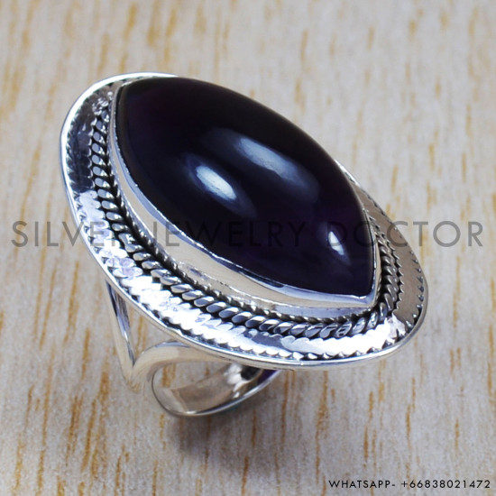 Amethyst 925 Sterling Silver Ring (SJWR-624)