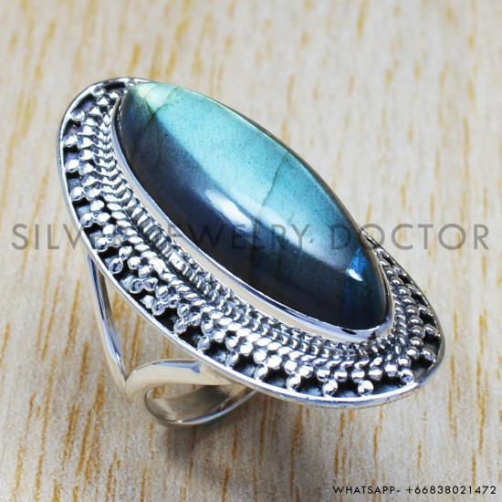 Labradorite 925 Sterling Silver Ring (SJWR-625)
