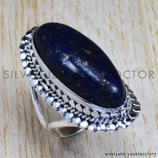 Lapis Lazuli 925 Sterling Silver Ring (SJWR-638) Lapis Lazuli 925 Sterling Silver Ring (SJWR-638)