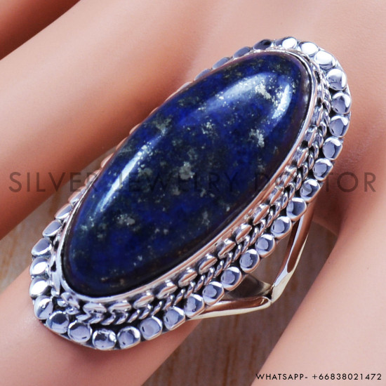 Lapis Lazuli 925 Sterling Silver Ring (SJWR-638) Lapis Lazuli 925 Sterling Silver Ring (SJWR-638)