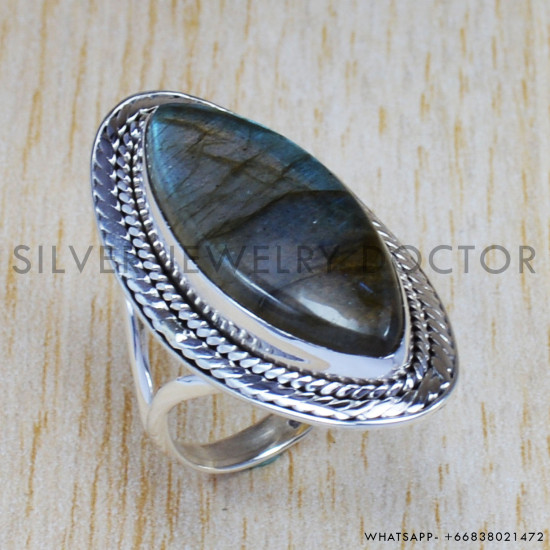 Labradorite 925 Sterling Silver Ring (SJWR-641) Labradorite 925 Sterling Silver Ring (SJWR-641)