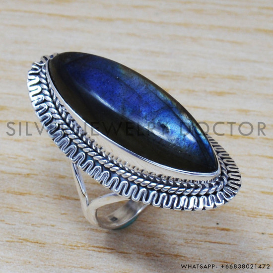 Labradorite 925 Sterling Silver Ring (SJWR-662) Labradorite 925 Sterling Silver Ring (SJWR-662)