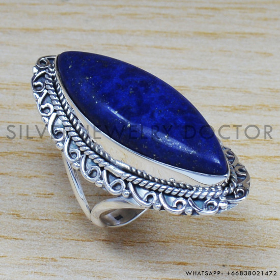 Lapis Lazuli 925 Sterling Silver Ring (SJWR-667) Lapis Lazuli 925 Sterling Silver Ring (SJWR-667)