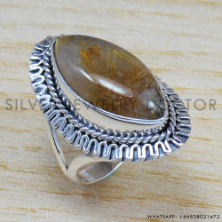 Golden Rutile 925 Sterling Silver Ring (SJWR-668) Golden Rutile 925 Sterling Silver Ring (SJWR-668)