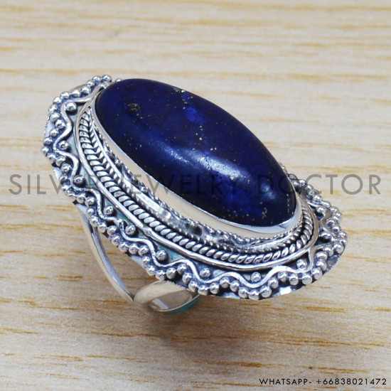 Lapis Lazuli 925 Sterling Silver Ring (SJWR-671) Lapis Lazuli 925 Sterling Silver Ring (SJWR-671)