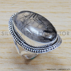 Black Rutile 925 Sterling Silver Ring (SJWR-672) Black Rutile 925 Sterling Silver Ring (SJWR-672)