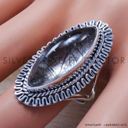 Black Rutile 925 Sterling Silver Ring (SJWR-680)